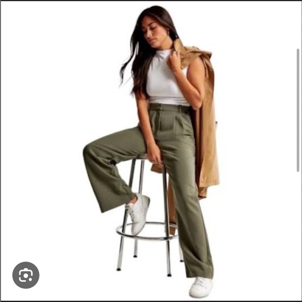 Abercrombie sloane wide leg trouser pant